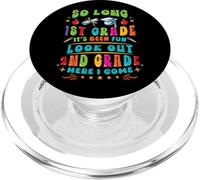 Hello 2nd Grade So Long 1st Fun Graduation Ritorno a scuola PopSockets PopGrip per MagSafe