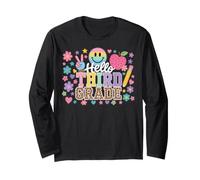 Hello 3rd Grade Boy Girls Teacher Third Grade Back to School Maglia a Manica