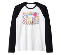 Hello 3rd Grade Boy Girls Teacher Third Grade Back to School Maglia con Maniche Raglan