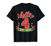 Hello 4 EST 2022 Watermelon 4th Birthday Summer Party Maglietta