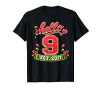 Hello 9 EST 2017 Watermelon 9th Birthday Summer Party Maglietta