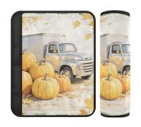 Hello Autunno Autunno Zucca Tronco Scacchi Plaid 2 pz Seggiolino Auto Strap Covers Protegge Il Collo e le Spalle per Van funda para cinturón de carro