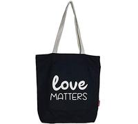 hello-bags. Borsa a spalla. Esterno: 100% cotone. Con cerniera, fodera e tasca interna. Include busta regalo kraft. Modello LOVEMATT. Colore: Écru/Nero. Misure: 37 * 38 cm