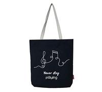 hello-bags. Borsa a spalla. Esterno: 100% cotone. Con cerniera, fodera e tasca interna. Include busta regalo kraft. Modello NEVERSTOP. Colore: Écru/Nero. Misure: 37 * 38 cm