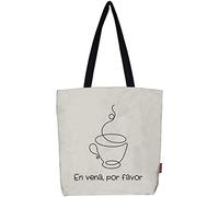 hello-bags. Borsa tote bag. Esterno: 100% cotone. Con cerniera, fodera e tasca interna. Include busta regalo kraft. Modello ENVENA. Colore: Écru. Misure: 37 * 38 cm