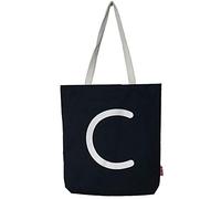 hello-bags. Borsa tote bag in tela con cerniera, fodera e tasca interna. Esterno: 100% cotone. Include una busta regalo kraft. Modello: C. Colore: Nero. Misure: 37x 38 cm.