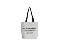 hello-bags. Borsa tote bag in tela con cerniera, fodera e tasca interna. Esterno: 100% cotone. Include una busta regalo kraft. Modello: NOMIRES. Colore: Écru. Misure: 37x 38 cm.