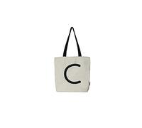 hello-bags. Borsa tote bag in tela con cerniera, fodera e tasca interna. Esterno: 100% cotone. Include una busta regalo kraft. Modello: C. Colore: Écru. Misure: 37x 38 cm.