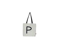 hello-bags. Borsa tote bag in tela con cerniera, fodera e tasca interna. Esterno: 100% cotone. Include una busta regalo kraft. Modello: P. Colore: Écru. Misure: 37x 38 cm.
