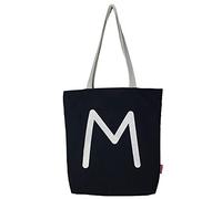 Hello-Bags. Borsa tote bag in tela con cerniera, fodera e tasca interna. Esterno: 100% cotone. Include una busta regalo kraft. Modello: M. Colore: Nero. Misure: 37x 38 cm.