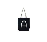 hello-bags. Borsa tote bag in tela con cerniera, fodera e tasca interna. Esterno: 100% cotone. Include una busta regalo kraft. Modello: A. Colore: Nero. Misure: 37x 38 cm.