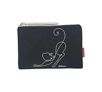 Hello-Bags. Necessaire/pochette. Esterno: 100% cotone. Con cerniera interna e fodera. Include una bella busta regalo kraft. Modello "GATUNA". Colore: Écru/Nero. Misure: 23 * 15,5 cm.