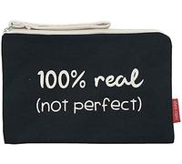 Hello-Bags. Necessaire/pochette. Esterno: 100% cotone. Con cerniera interna e fodera. Include una bella busta regalo kraft. Modello 100 REAL. Colore: Nero. Misure: 23x15,5 cm.