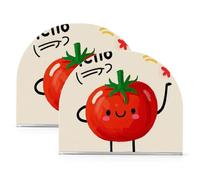 Hello Cartoon Carino Rosso Pomodoro Acrilico Cena Portatovaglioli per Picnic Bar Rustico autoportante Portasciugamani di carta controsoffitto Decorazioni per la casa