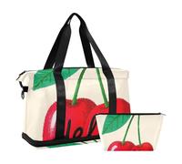 Hello Cartoon Cute Red Cherry Travel Duffel Bags Sport Duffel Bags con Toiletry Bag per Escursionismo Multifunzionale, Ciao Cartoon carino ciliegia rossa, 1 size
