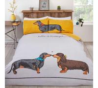 Hello Copripiumino Singolo Set Animali Cani Bambini Biancheria 2-in-1 Design