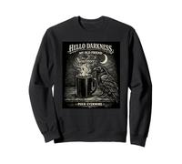 Hello Darkness Gothic Raven Crow per Evermore Coffee Lover Felpa
