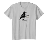 Hello Darkness Il Mio Vecchio Amico Crow Coffee Halloween Spaventoso Maglietta, Bambini, Argento, 4 Anni