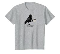 Hello Darkness Il Mio Vecchio Amico Crow Coffee Halloween Spaventoso Maglietta, Bambini, Grigio Melange, 3 Anni