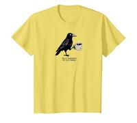 Hello Darkness Il Mio Vecchio Amico Crow Coffee Halloween Spaventoso Maglietta, Bambini, Limone, 8 Anni