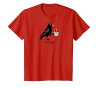 Hello Darkness Il Mio Vecchio Amico Crow Coffee Halloween Spaventoso Maglietta, Bambini, Rosso, 12 Anni