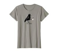 Hello Darkness Il Mio Vecchio Amico Crow Coffee Halloween Spaventoso Maglietta, Donna, Ardesia, M