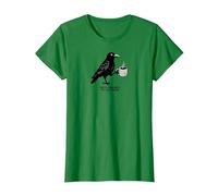 Hello Darkness Il Mio Vecchio Amico Crow Coffee Halloween Spaventoso Maglietta, Donna, Verde Mela, M