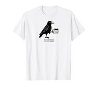 Hello Darkness Il Mio Vecchio Amico Crow Coffee Halloween Spaventoso Maglietta, Uomo, Bianco, 4XL