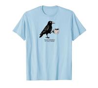 Hello Darkness Il Mio Vecchio Amico Crow Coffee Halloween Spaventoso Maglietta, Uomo, Celeste, L