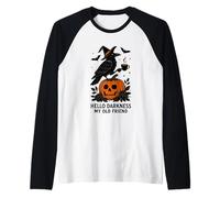 Hello Darkness, Mio Vecchio Amico, Halloween Maglia con Maniche Raglan