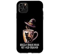 Hello Darkness My Old Friend Black Cat Coffee Mug Witch Cat Custodia per iPhone 11 Pro Max
