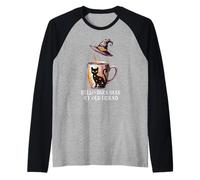 Hello Darkness My Old Friend Black Cat Coffee Mug Witch Cat Maglia con Maniche Raglan