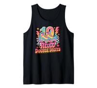 Hello Double Digits I'm 10 Roller Skate Lovers Birthday Canotta