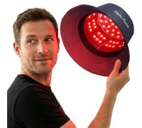 Hello Face Cuffia per la crescita dei capelli per terapia della luce rossa, 336 chip 660 nm e 850 nm vicino agli infrarossi, design discreto del cappello da pescatore fino a 63 cm, terapia della luce