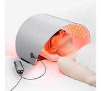 Hello Face Maschera LED Terapia Luce Rossa FDA Cleared per Viso e Collo, 4 Modalità Infrarossi Terapia per Rughe e Acne, Dispositivo PDT Photons Dispositivo Facciale