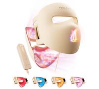 Hello Face Maschera per terapia a luce rossa, 280 LED per terapia con triplo chip LED, 4 modalità di illuminazione, telecomando, include protezione per gli occhi, dispositivo professionale per la cura