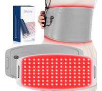 Hello Face Red Light Therapy for Body, 660nm 850nm Red Light Therapy Belt, 16.9’’ x 8’’ Portable Infrared Light Therapy for Shoulder Waist Knee Pain Infrared Heating Pads for Women Men (Gray