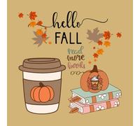 Hello Fall: A Coloring Book for Book Lovers with Fall Vibes