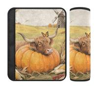 Hello Fall Autumn Cow Pumpkin 2 Pack seggiolino auto Strap Pads protegge il collo e le spalle per SUV accessori para carro