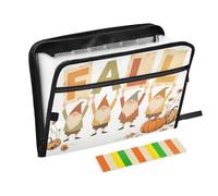 Hello Fall Autumn Dwalf Flower - Cartellina espandibile con 13 tasche, formato A4, con chiusura a cerniera, per cartelle portadocumenti con tasche