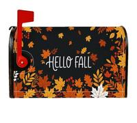 Hello Fall Autumn Leaves - Copertine magnetiche per cassetta delle lettere | Fogliame autunnale, copertura della cassetta postale, saluto stagionale, tema raccolto, tavolozza dei colori caldi