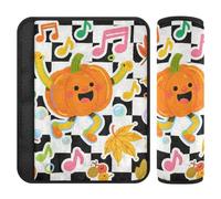 Hello Fall Autumn Pumpkin Checkered Plaid 2 Pack cintura di sicurezza per adulti Più Comfort di guida per la maggior parte delle auto funda para cinturón de carro