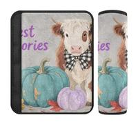 Hello Fall Autumn Pumpkin Cow 2 pz seggiolino auto Neck Strap Covers Protegge il collo e le spalle per Auto Protector para cinturón de carro