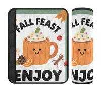 Hello Fall Autumn Pumpkin Drink 2 Pack cinture di sicurezza per adulti Rilasciare lo stress al collo e alle spalle per berlina forro para cinturon de segurida