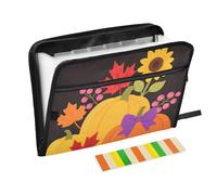 Hello Fall Autumn Pumpkin Flower espandibili cartelle da appendere 13 tasche formato A4 lettera con chiusura a cerniera per cartella con divisori