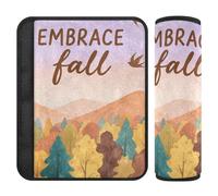 Hello Fall Autumn Tree Bird 2 Pack auto seat Belt Cover Rilascio Stress al collo e alle spalle per SUV funda para cinturón de carro