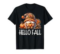 Hello Fall GNOME Dad Graphic for Autumn Womens Cute Pumpkin Maglietta
