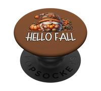 Hello Fall Gnome Dad Graphic For Autumn Womens Cute Pumpkin PopSockets PopGrip Adesivo