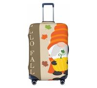 Hello Fall Gnomes 1 - Copribagagli da viaggio, elastico, per valigie, 45-81 cm, Nero , XL