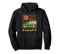 Hello Fall Halloween Gnomi Zucche Camion Autunno Albero Autunno Felpa con Cappuccio